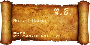 Meiszl Barna névjegykártya